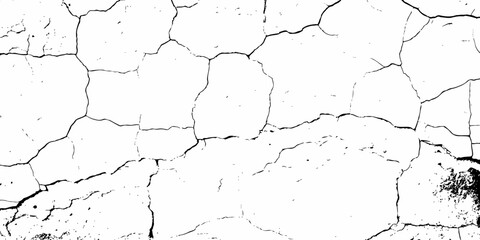 modern black and white scratch and cracks grunge texture dust and distressed wall pattern white background..

