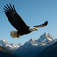 Obraz premium american bald eagle in flight