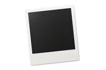 Classic blank instant photo frame with transparent background, perfect for showcasing your images