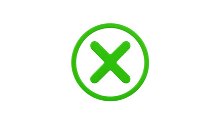 Obraz premium Bright green cross symbol inside an oval shape isolated on transparent background