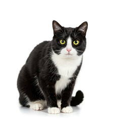 Obraz premium black and white cat