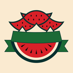 watermelon vector illustration