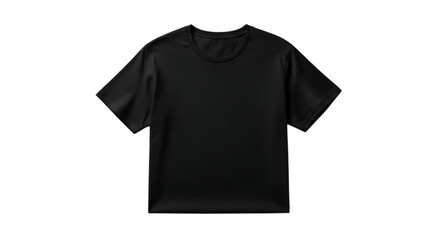 Naklejka premium Plain black t shirt isolated on transparent background
