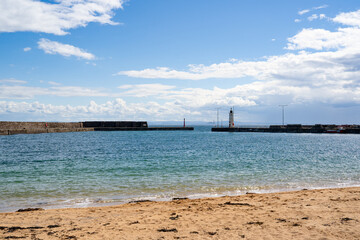 View over Anstruther harbour in the East Neuk in Scotland
