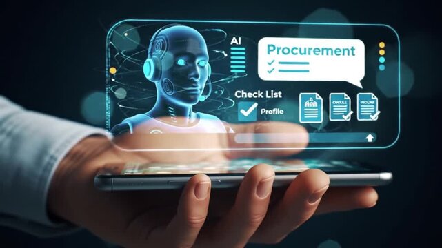 AI Procurement Assistant on Mobile Phone Digital Transformation, Automation and Checklists.