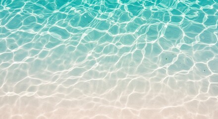 Obraz premium Rippling Turquoise Water Surface Over Sandy Seabed