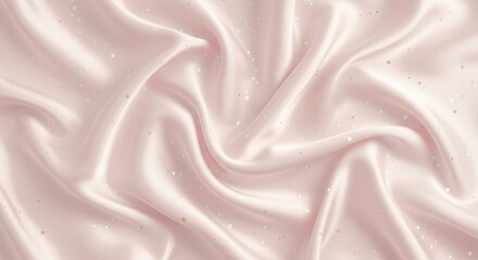 Obraz premium Soft Pink Silk Fabric with Glitter Sparkles fabric texture