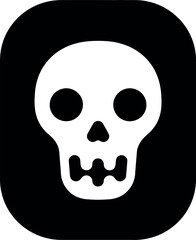 Minimalist skull icon
