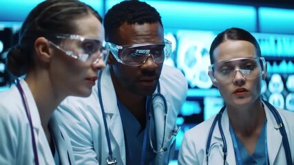 Doctors Analyzing Medical Scans in a Modern Lab Collaboration, Diagnostics, Healthcare Close Up - Powered by Adobe