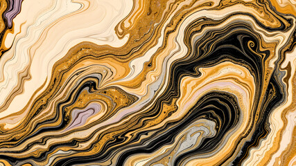 "Luxury Golden Black Abstract Marble Texture PNG &ndash; High-Resolution Background"