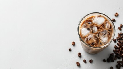 Iced Mocha in Minimalist Style
