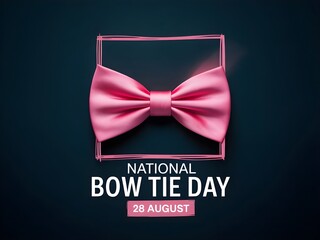 National Bow Tie Day Celebration Featuring a Stylish Pink Bow Tie Design
