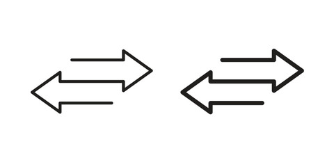 Transfer icon vector editable. black vectors set