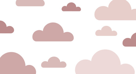 Obraz premium Soft pink cloud pattern on white background in minimalist style 