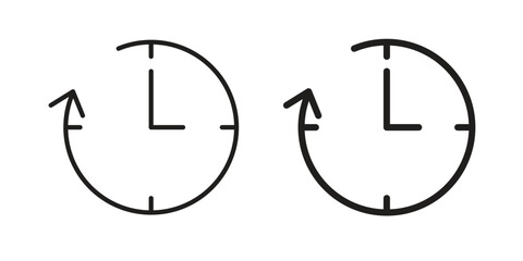 Timelapse icon vector editable. black vectors set