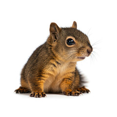 chipmunk on white background