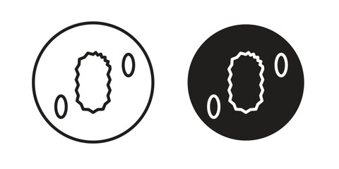 Sea cucumber icon vector editable. black vectors set