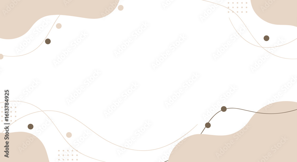 Poster abstract minimalist background design with soft shapes and lines