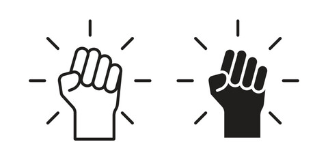 Rebellion icon vector editable. black vectors set