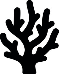 Black coral silhouette icon