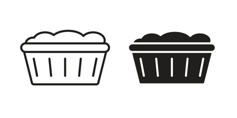 laundry hamper icon vector editable. black vectors set