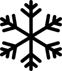 Minimalist snowflake icon