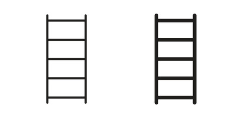 Ladder icon vector editable. black vectors set