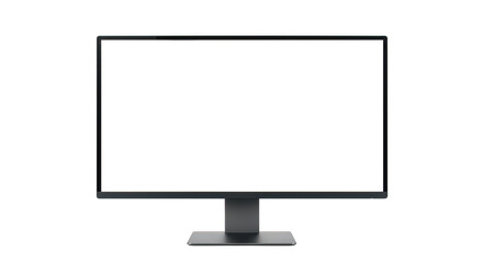 Modern computer monitor display isolated on transparent background