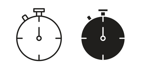 Half hour icon vector editable. black vectors set