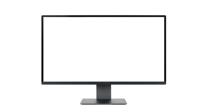 Modern computer monitor display isolated on transparent background - Powered by Adobe