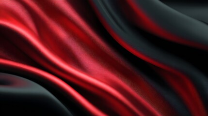 Crimson and charcoal draped fabric with subtle texture black silk