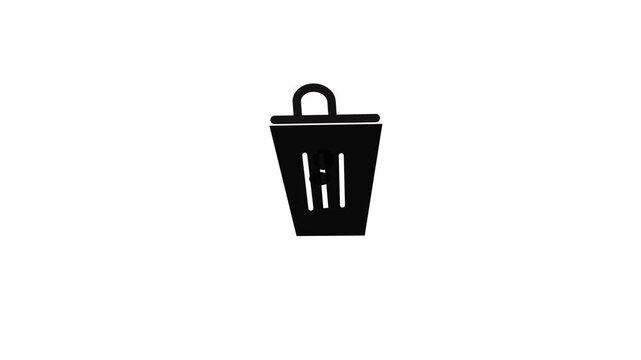 Truth can icon designed in solid style.Delete icon. List remove button. File trash symbol. Logo design element.Garbage, waste sign. Trash bin icon. Delete, remove symbol.