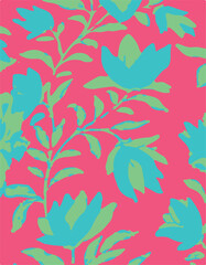 abstract, vector, monochrome, big flowers, all over textiles design, illustration digital image can be used for wrapping paper