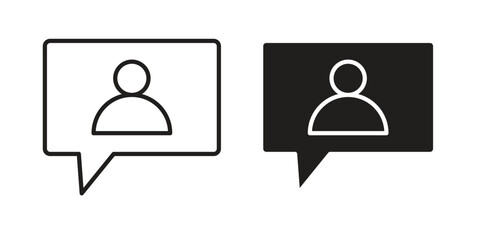 Followers icon vector editable. black vectors set