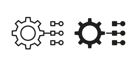 Factor icon vector editable. black vectors set