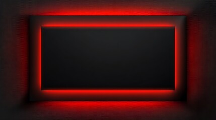 Dark frame with vibrant red neon glow image