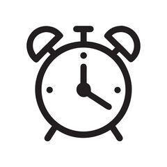 Alarm Clock Line Art Icon
