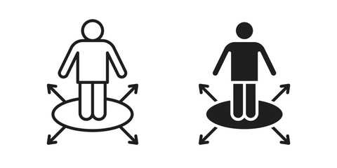 Decision making icon vector editable. black vectors set