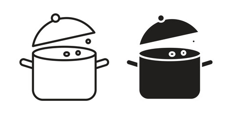 Cooking icon vector editable. black vectors set