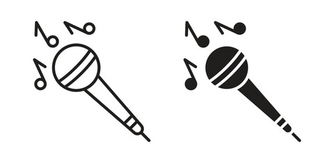 Concert icon vector editable. black vectors set