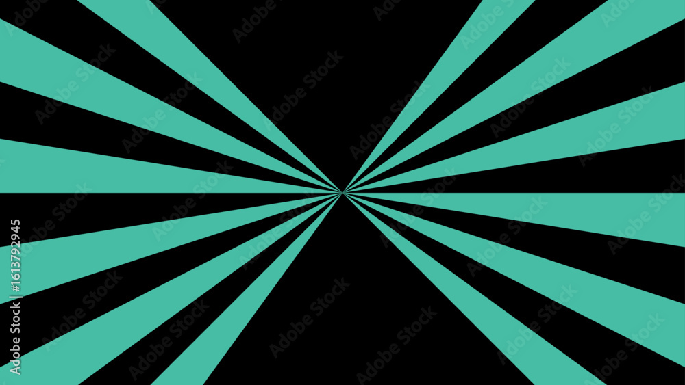 Canvas Prints abstract bold radial burst design with teal and black triangular rays. starburst or explosion-like o