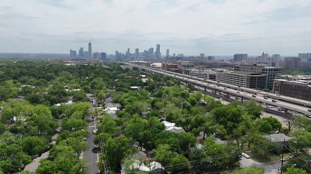 Double deck expressway through city's downtown