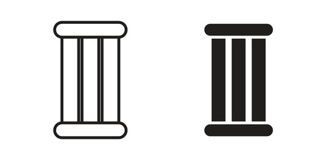 Antique Column icon vector editable. black vectors set