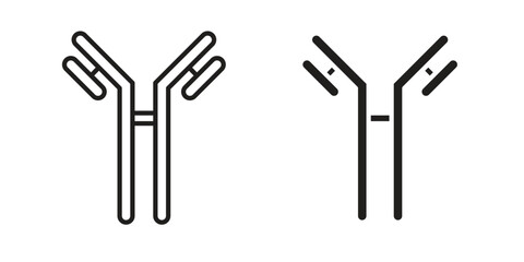 Antibody icon vector editable. black vectors set