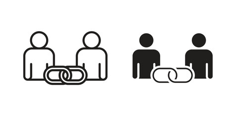 Affiliate link icon vector editable. black vectors set