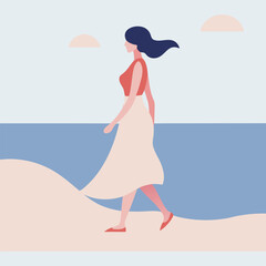 silhouette of a girl in a dress