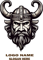 vikingos logo vector white background .