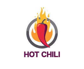 Red Pepper in Flames with Transparent Background, Vibrant Icon for Branding