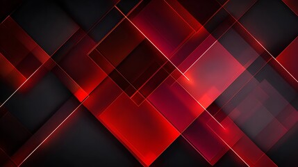 Geometric red and black abstract pattern with light accents image