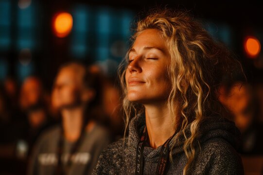 Serene Person in Meditative Pose